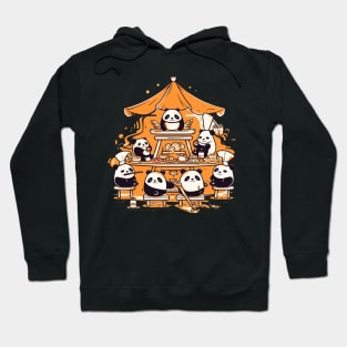 Panda Food Passion: Restaurant Ramen Panda Feast Mode: Culinary Cuteness Hoodie